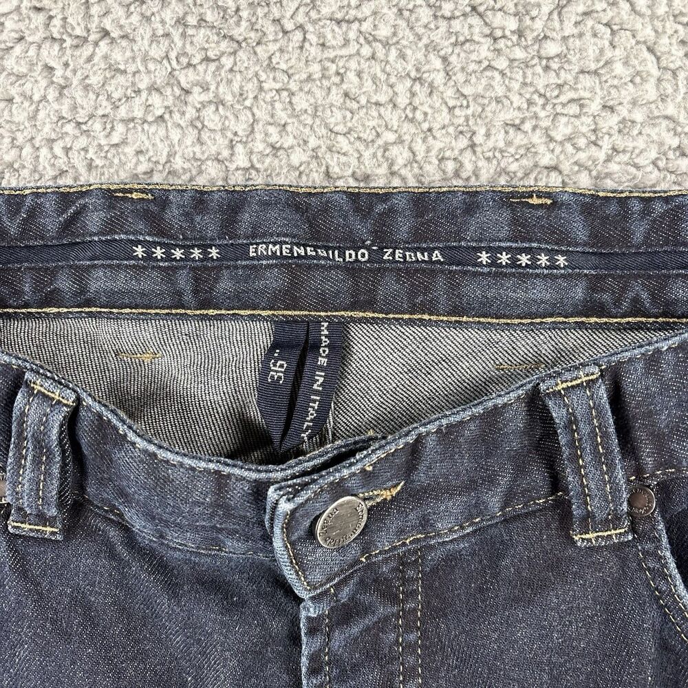 Ermenegildo Zegna Jeans 36x27 Dark Wash Straight Leg Denim Made in Italy Luxury - Picture 2 of 7